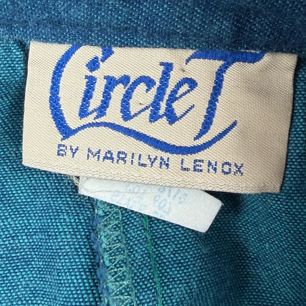 Vintage Circle T by Marilyn Lenox Woman's 9/10 Western A-Line Concho Long Skirt